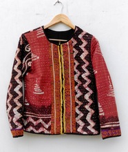 Handmade kantha quilted jackets, Color : Assorted