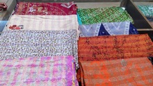 Channi Handmade Kantha Silk Scarf, Style : Printed