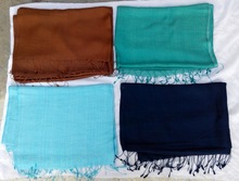 Channi Plain Silk Scarves, Size : 22 inch x 80 inch