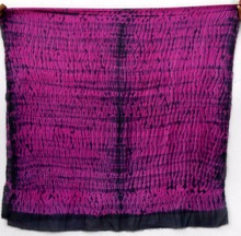 Channi Tie-dyeing pure silk shibori scarf, Size : 105 cm x 195 cm