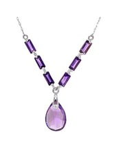 Amethyst verona briolette pendant necklace, Occasion : Anniversary, Engagement, Gift, Party, Wedding
