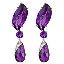  Amethyst waterfall earrings, Occasion : Anniversary, Engagement, Gift, Party, Wedding