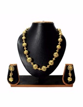 Antique golden mala necklace set