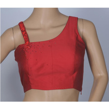 Bengal silk sleeveless blouse, Technics : Embroidered