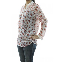 Girls front button full sleeve top, Technics : Printed