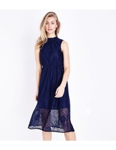 High neck lace dress