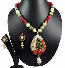 Kundan Pearl Multi Beads Necklace Set, Occasion : Anniversary, Engagement, Party, Wedding