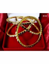 Pacchi work Golden Plated Bangles