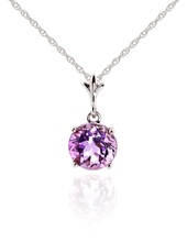 Round cut amethyst pendant necklace