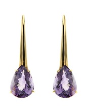 Violet amethyst dangle earrings