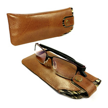 Genuine leather or PU Eva sunglasses case, Size : Custom size