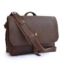 Leather Laptop Messenger Shoulder Satchel Bag, Gender : Unisex