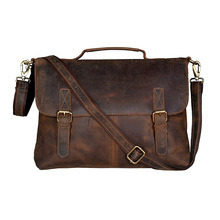 Pure buff leather messenger bags