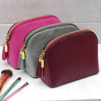 OEM/ODM Leather Womens Cosmetic Bags, Color : Customized Color