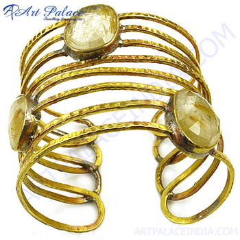 Golden Rutil Gemstone Bangle