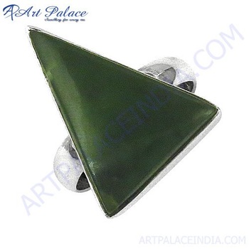 Nephrite Jed Silver Ring, Occasion : Gift, Party