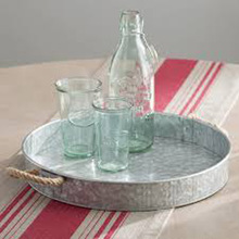 Round Metal Galvanized tray