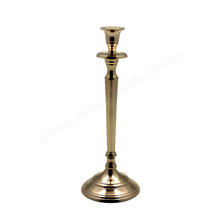 Brass Plated Single Candle Holder Stand, for Weddings, Home Decorations, Bars etc
