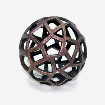 Bronze Aluminium Table Decorative Ball, Size : 17 17 17 cm