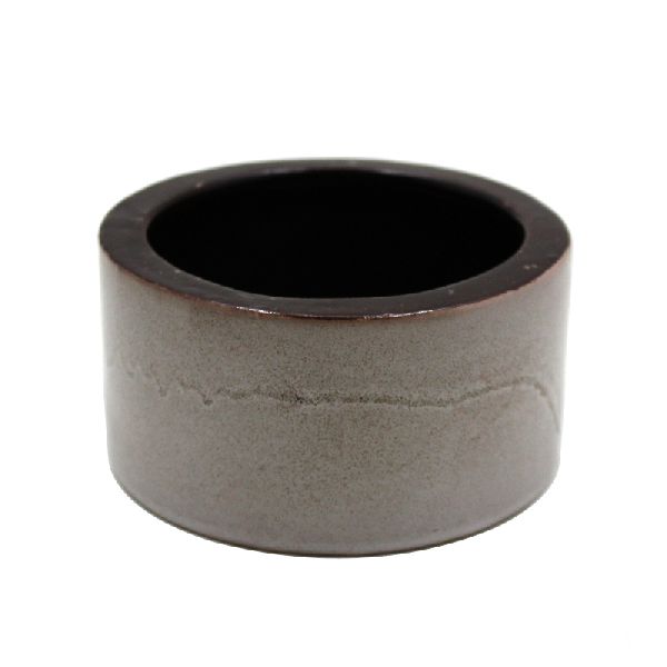 Brown Ceramic Round Small Flower Pot, for storage, Feature : Eco-Friendly