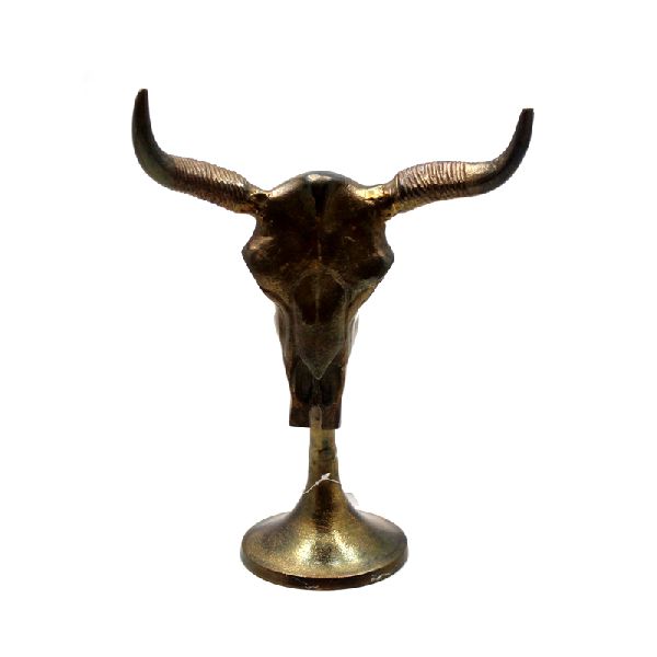 Copper Aluminium Bull Head Sculptures