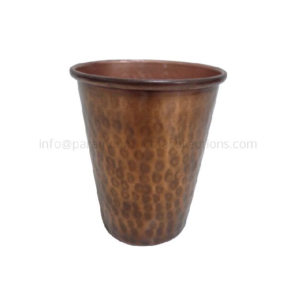 Copper Plated Antique Hammered Iron Tumbler