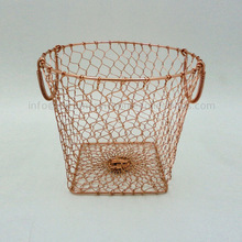 Copper Plated Strong Round Iron Wire Basket
