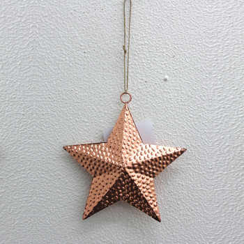 Copper Plating Iron Metal Hanging Star