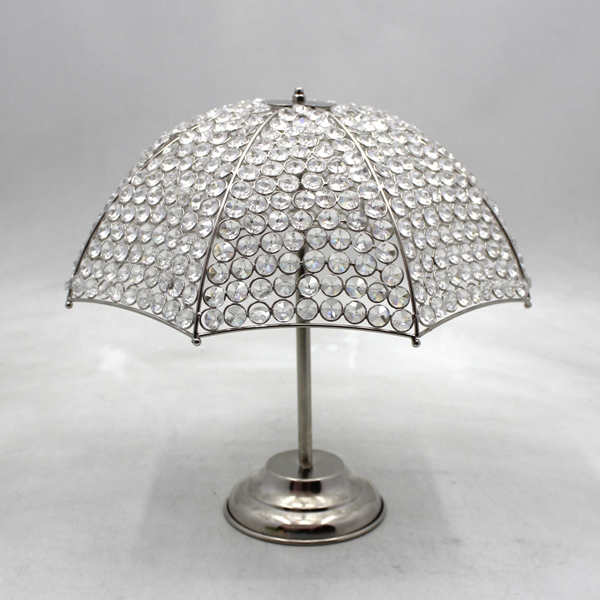 Iron Crystal Table Decorative Umbrella, Size : 41 41 38.50 cm