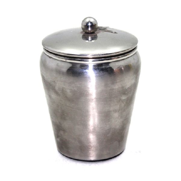 Metal Stainless Steel Round Powder Pot