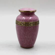 Pink Textured Brass Adult Cremation Urns