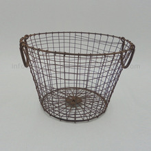 Round Iron Basket Rust Plating