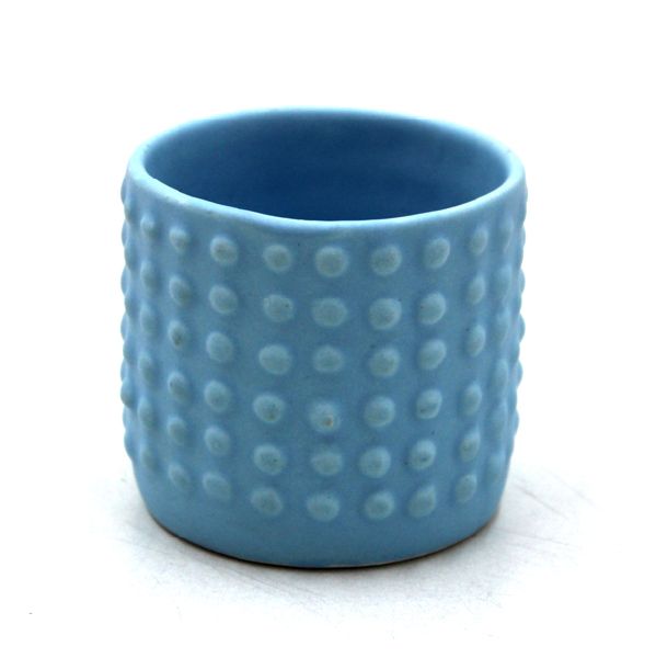 Sky Blue Candle Ceramic Votive, for storage, Feature : Eco-Friendly