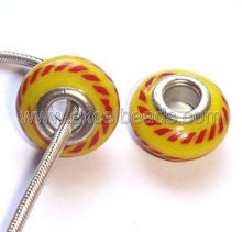 Lamp work Glass Beads, Size : 11x18mm Disc