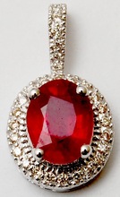 Valentine Jewellery Gold Ruby Pave Diamond Pendant