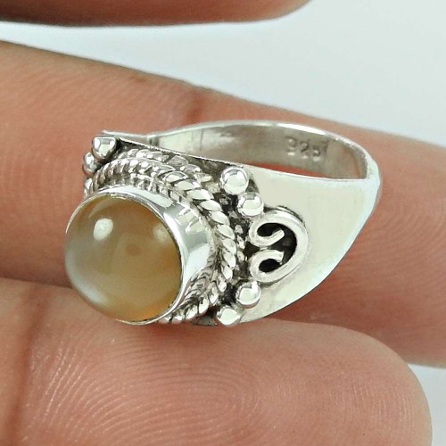 Amusable Aventurine Gemstone 925 Sterling Silver Ring Jewellery