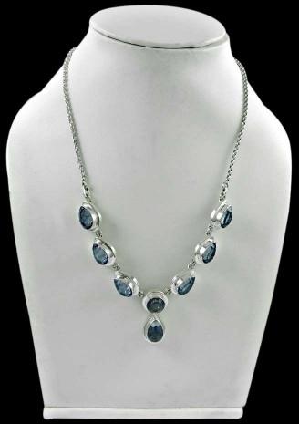 Graceful 925 Sterling Silver Mystic Gemstone Necklace Jewelry