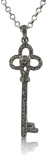 Key Design 925 Sterling Silver Diamond Pendant