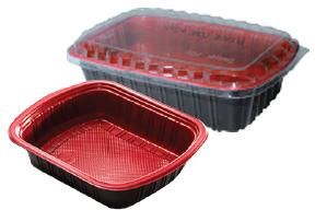 Red and Black Base Container