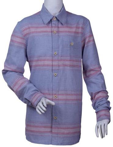 Yarn dye stripe cotton shirt
