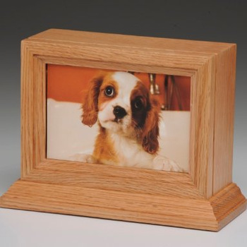 Oak Wood Pet Urn Photo Frame