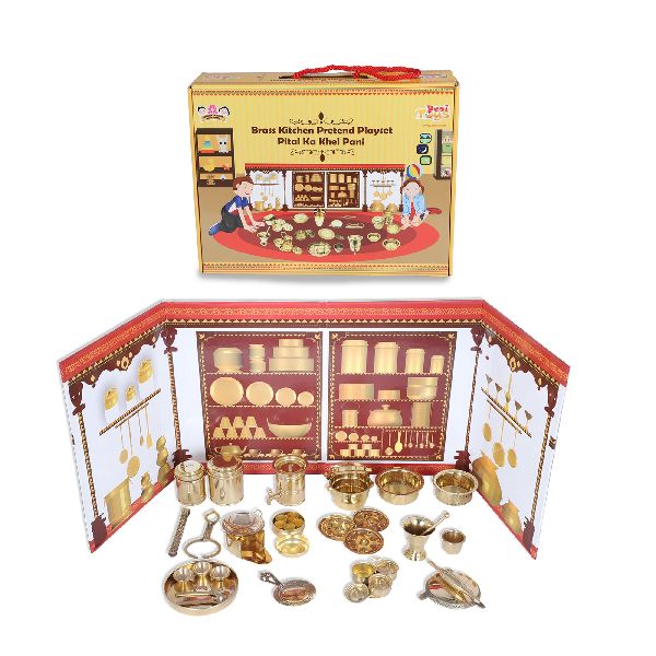 toy kitchen set brass