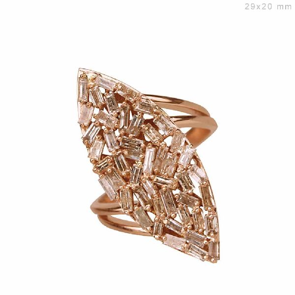 BAGUETTE DIAMOND MARQUISE RING