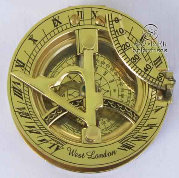 Brass Sundial Compass