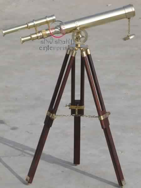 Polished Brass Telescope, for Magnifie View, Color : Golden at Best Price  in Roorkee