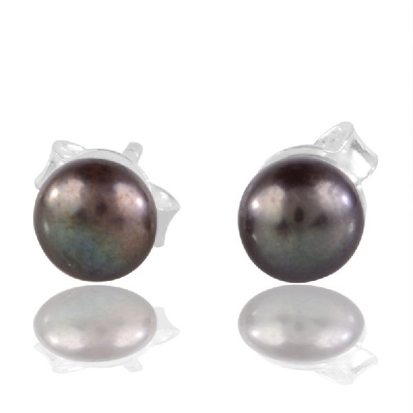 925 Sterling Silver Colour Pearl Stud Earring
