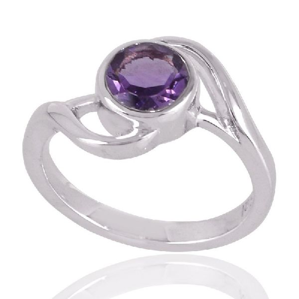 Amethyst and 925 Silver Light Weight Ring Perfact Gift Ring