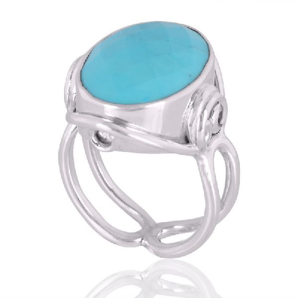 Arizona Turquoise Gemstone 925 Sterling Silver Ring