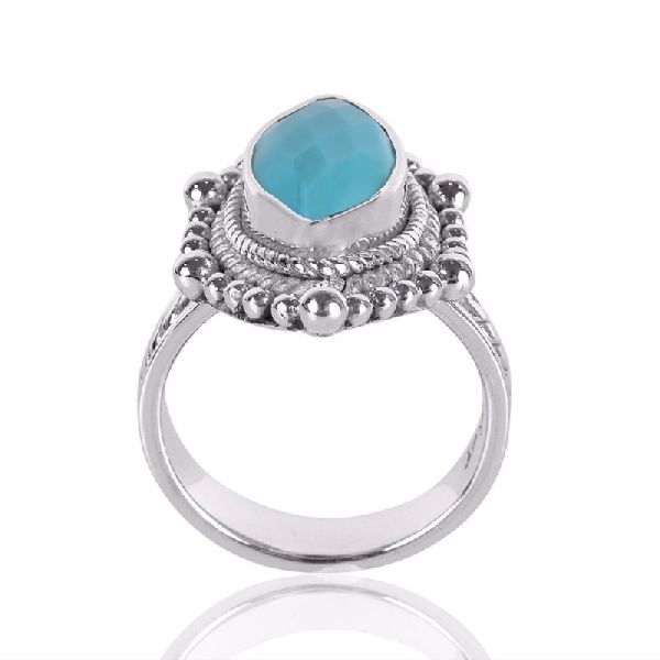 Natural Arizona Turquoise Gemstone 925 Sterling Silver Ring