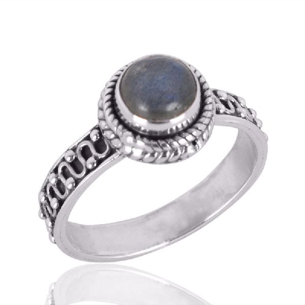 Natural Labradorite Gemstone 925 Sterling Silver Ring